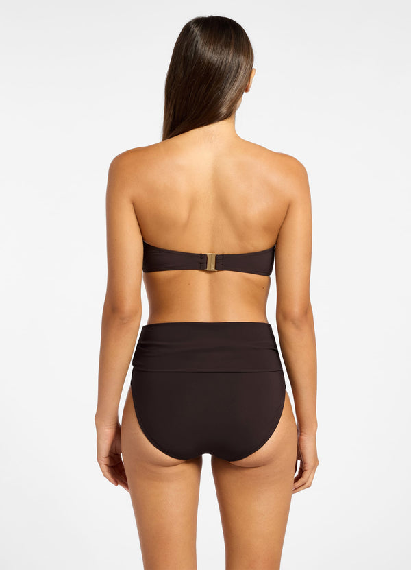 Jetset Bandeau Bikini Top - Chocolate