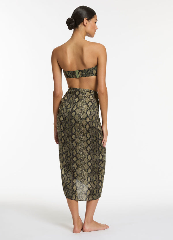 Python Sarong - Olive