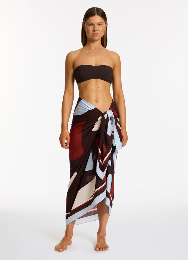 Zarla Long Sarong - Ruby
