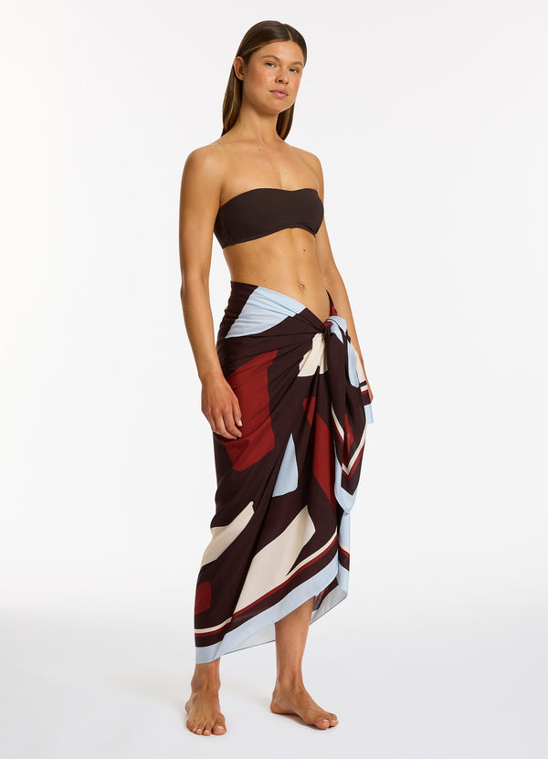 Zarla Long Sarong - Ruby