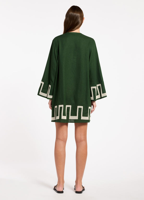 Tirari Nights Embroidered Mini Kaftan