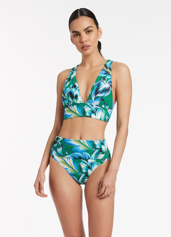 Viva Fold Down Pant - Emerald
