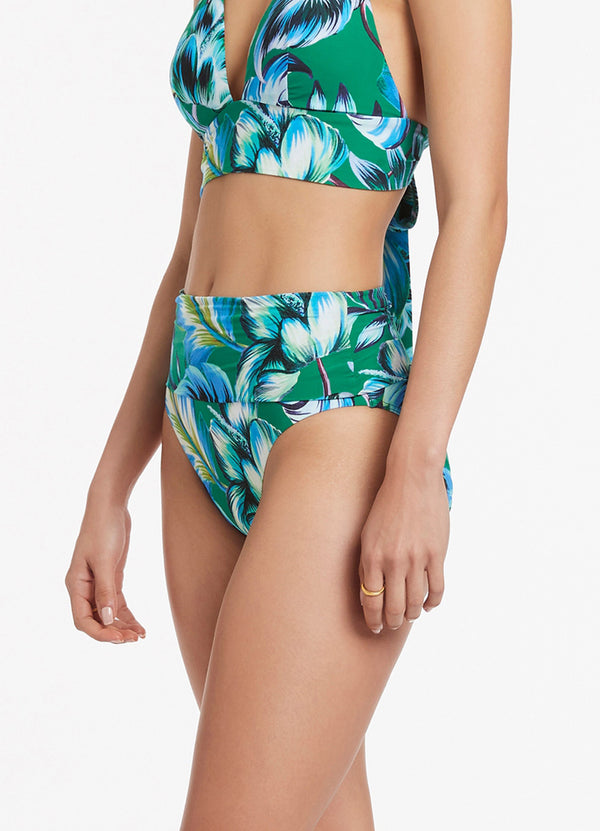 Viva Fold Down Pant - Emerald