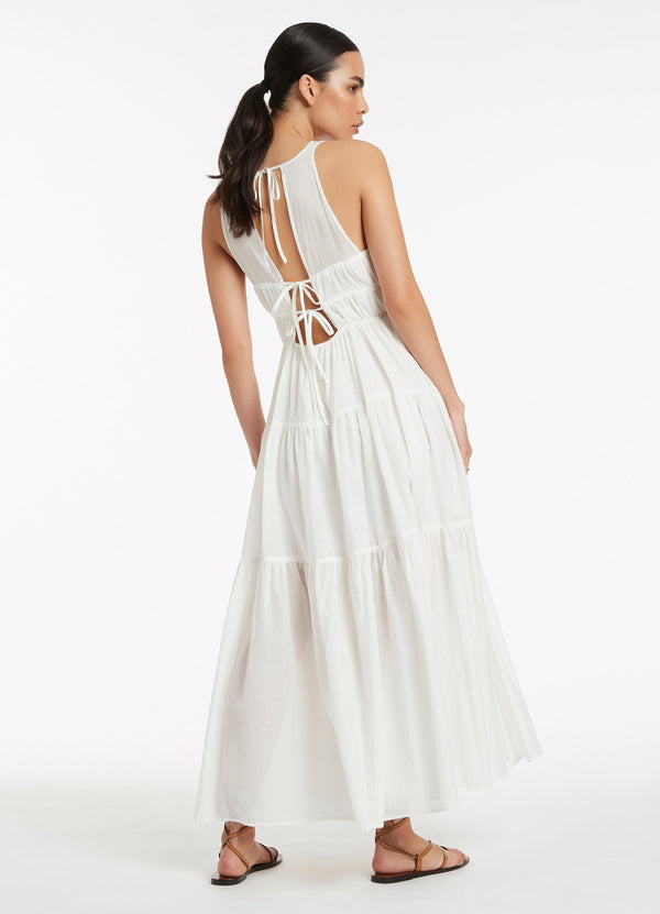 Animale Tie Maxi Dress - Cream