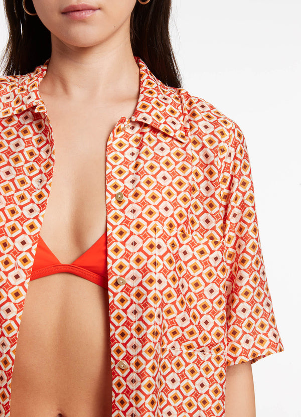 Playa Short Sleeve Shirt - Fiamma
