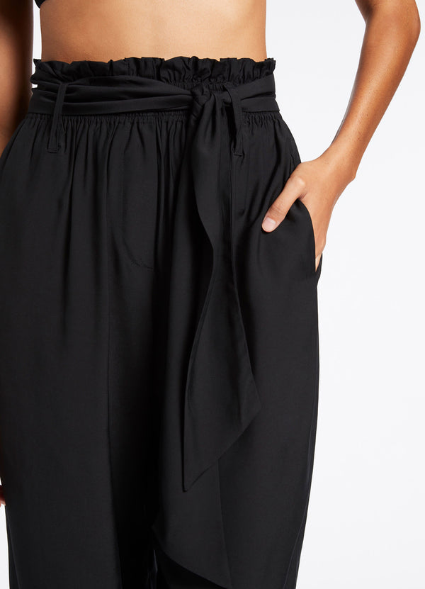 Jetset Tie Cuff Pant - Black