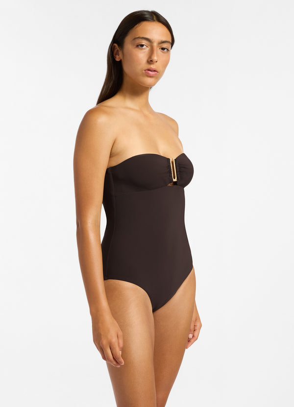 Jetset Bandeau One Piece - Chocolate