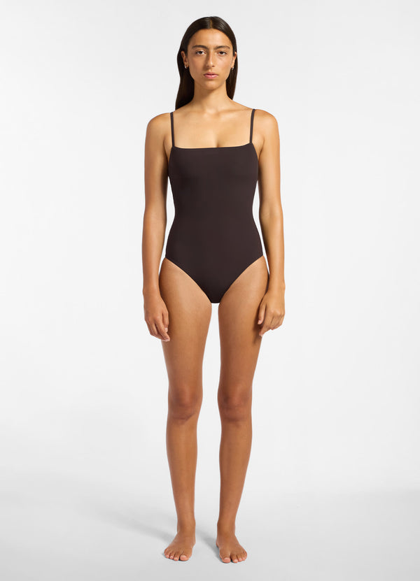 Jetset Minimal Tank One Piece - Chocolate