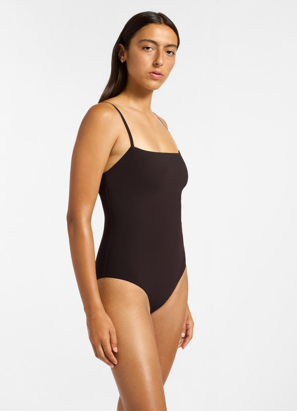 Jetset Minimal Tank One Piece - Chocolate