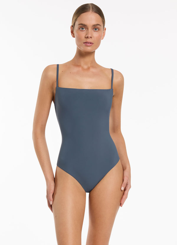 Jetset Minimal Tank One Piece - Steel Blue