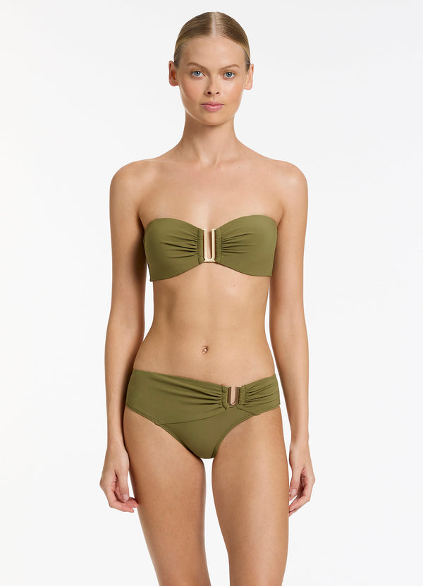 Jetset Bandeau Bikini Top - Moss