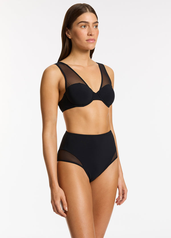 Jetset Lure Balconette Bikini Top - Black