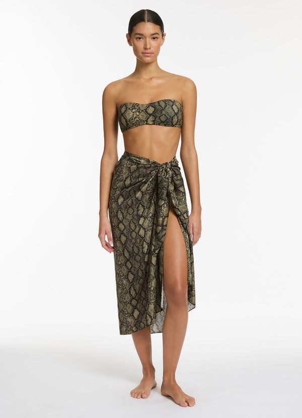 Python Sarong - Olive