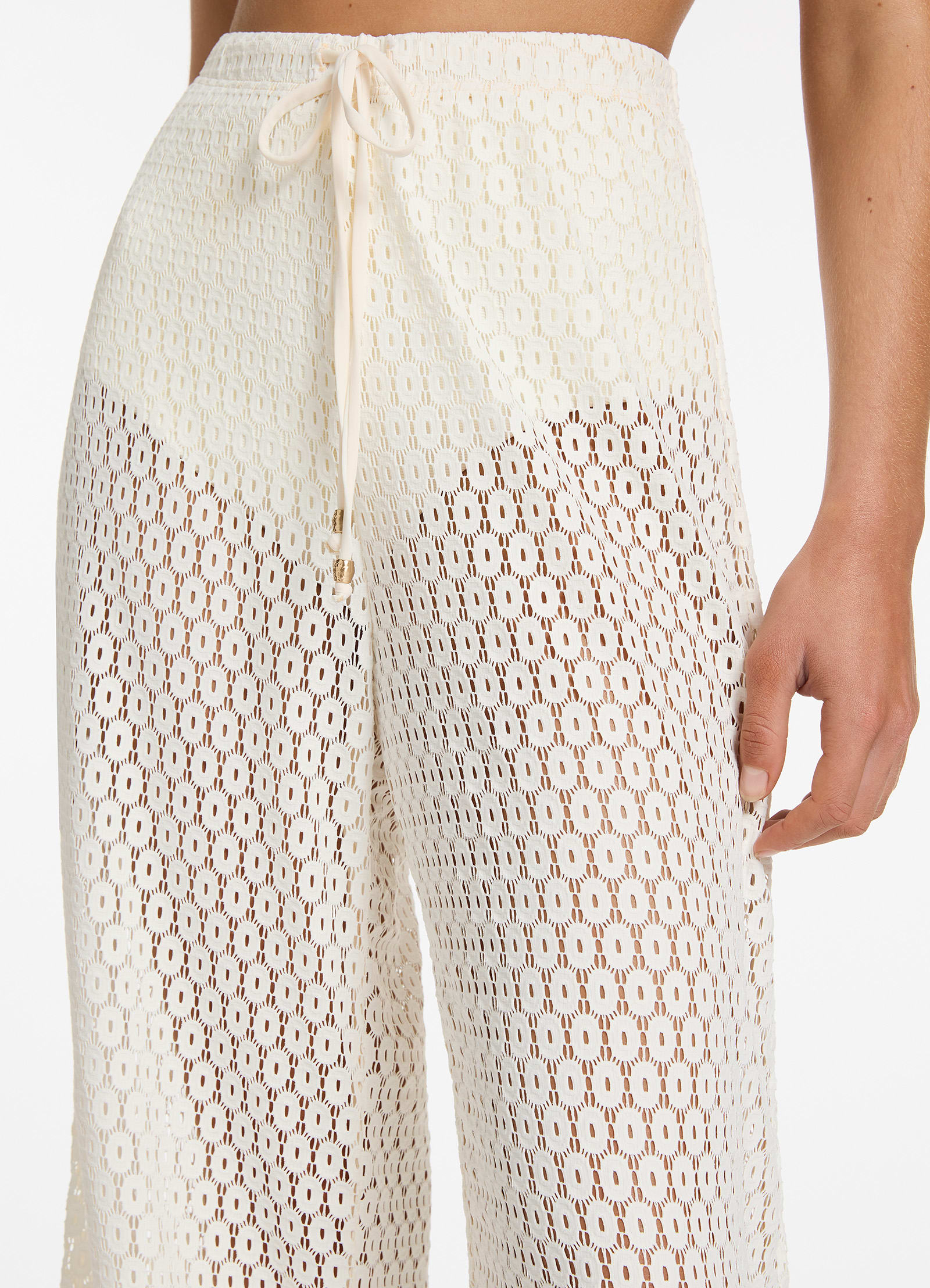 Jetset Stretch Lace Pant - Cream – JETS UK