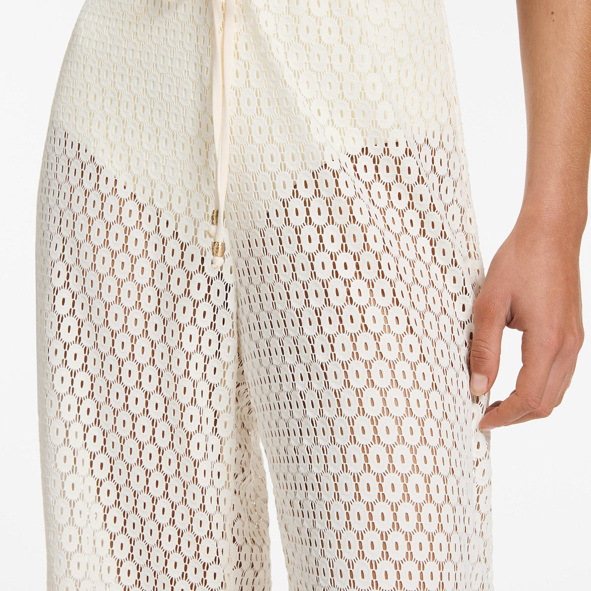 Jetset Stretch Lace Pant - Cream – JETS UK