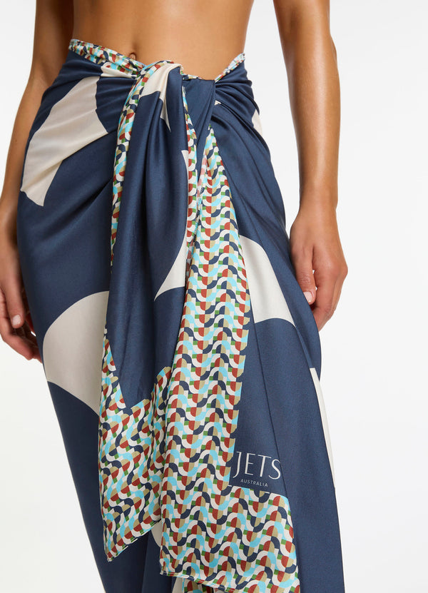 Acacia Long Sarong - Steel Blue