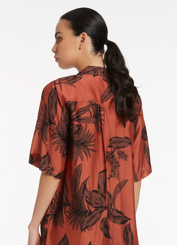 Desert Palm Shirt - Terracotta