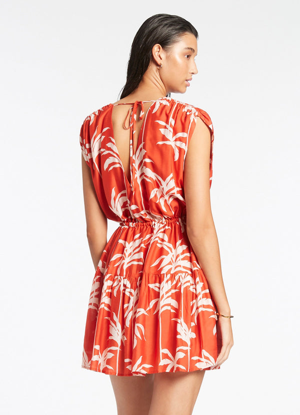 Palme Tiered Cover Up - Cherry
