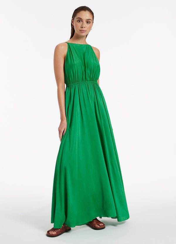 Jetset Backless Maxi Dress - Green