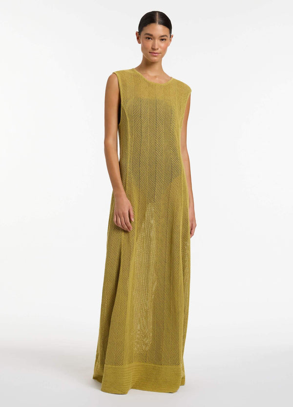 Echelle Crochet Maxi Dress - Pistachio